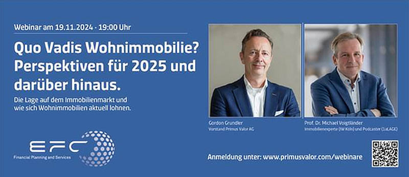 Webinar - Quo Vadis Wohnimmobilie